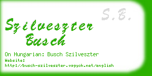 szilveszter busch business card